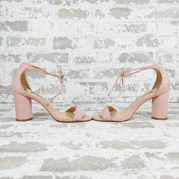 Steve Madden Pink Heeled Open Toe One Strap Pumps Sandals M490 - Picture 7 of 14